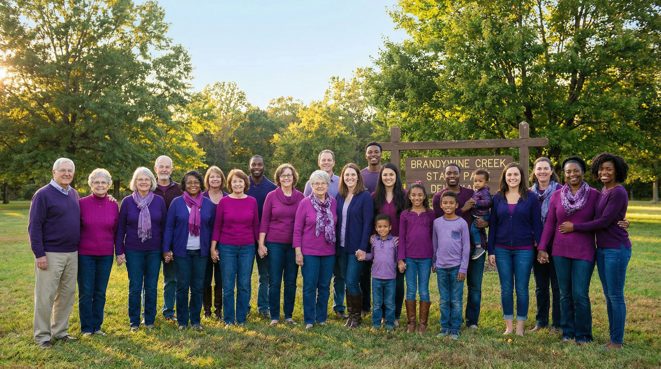 Diverse community gathering in a park